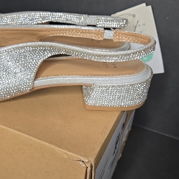 a new day Silver Glitter Slingback Flats - Picture 3 of 6